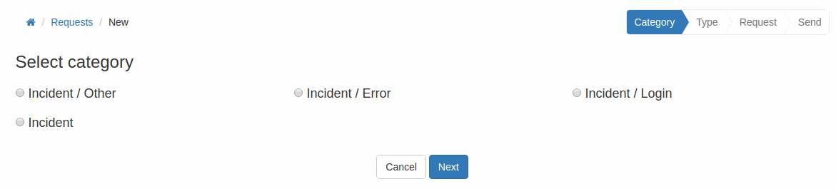 Request For Incident Add A Category To Requests Center Of